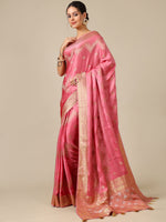Gajri Crush Organza Saree with Gotta & Sequin Work - House of Surya