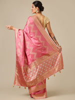 Gajri Crush Organza Saree with Gotta & Sequin Work - House of Surya