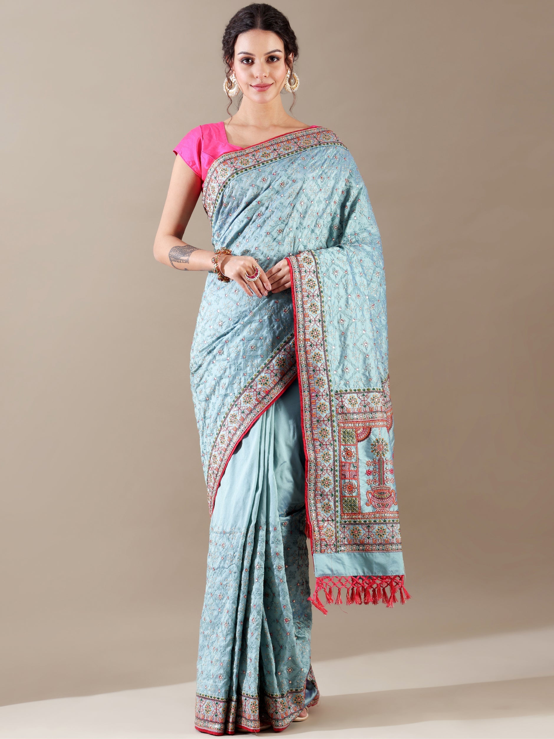 Blue Silk Saree Online - Elegant & Traditional | House of Surya