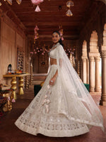 Designer Bridal Lehenga With Pott Zarkan Sequence Detailing Embroidery - Riwaaz - House of Surya