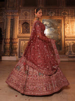 Bridal Lehenga With Zardozi, Naskshi, Sequence, Zarkan, Resham Detailing Embroidery - Riwaaz - House of Surya