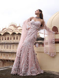 Elegant Gown With Sequence Thread Detailing Embroidery - Riwaaz