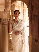 Designer Saree With Pott Cut Dana Detailing Embroidery - Riwaaz - House of Surya
