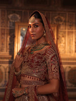 Bridal Lehenga With Cutdana, Sequence, Dori, Resham, Metal Tiki Detailing Embroidery - Riwaaz - House of Surya