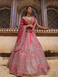 Bridal Lehenga With Resham Zardosi Pull Detailing Embroidery - Riwaaz
