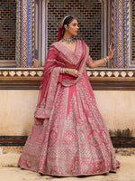 Bridal Lehenga With Resham Zardosi Pull Detailing Embroidery - Riwaaz - House of Surya