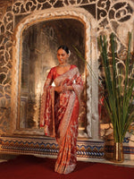 Designer Bridal Saree With Zari Dori Zardosi Cut Dana Detailing Embroidery - Riwaaz - House of Surya