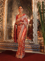 Designer Bridal Saree With Zari Dori Zardosi Cut Dana Detailing Embroidery - Riwaaz - House of Surya
