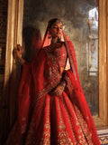 Bridal Lehenga With Zardosi Resham Pull Sequence Detailing Embroidery - Riwaaz
