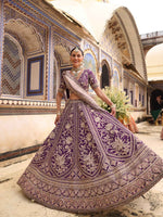 Bridal Lehenga With Zardosi Zari Detailing Embroidery - Riwaaz - House of Surya