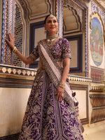 Bridal Lehenga With Zardosi Zari Detailing Embroidery - Riwaaz - House of Surya