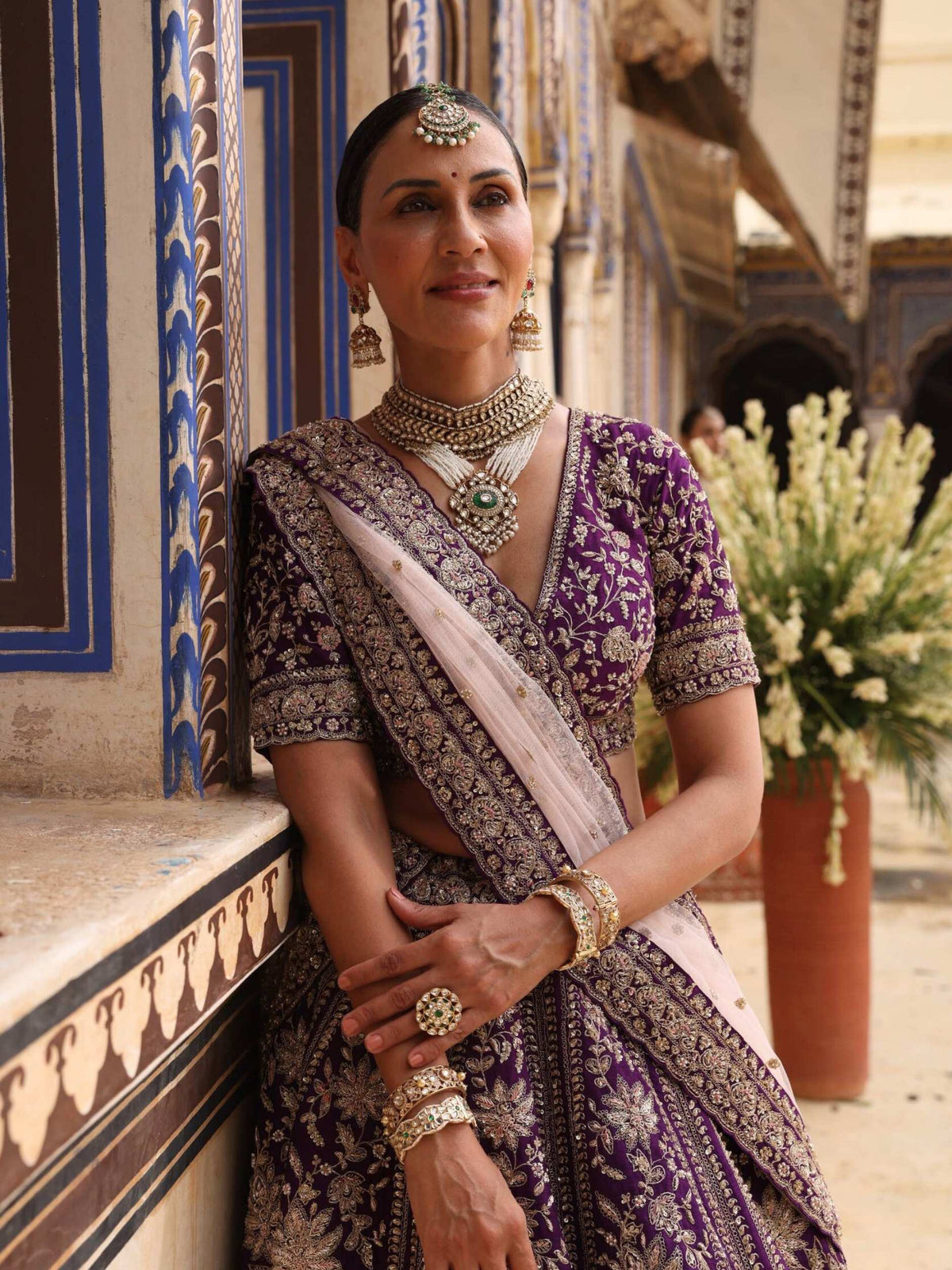 Bridal Lehenga With Zardosi Zari Detailing Embroidery - Riwaaz