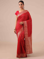  Red Georgette Saree,Georgette Saree for Women - House of Surya