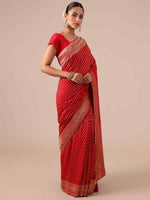  Red Georgette Saree,Georgette Saree for Women - House of Surya