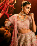 Ensemble In greyish Pink With Zardozi – ANTARA