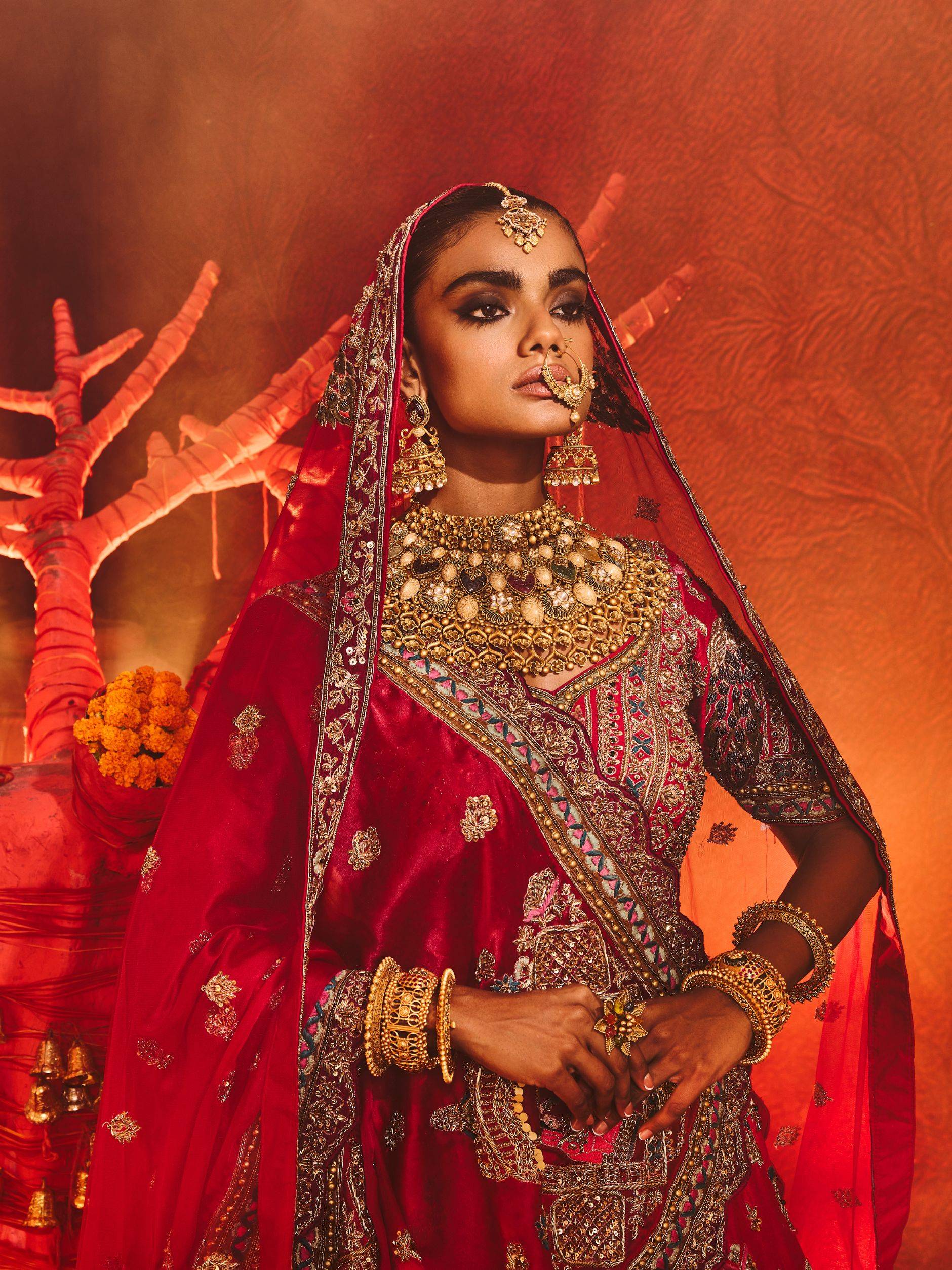 Tissue Ensemble With Zardozi Work – ANTARA