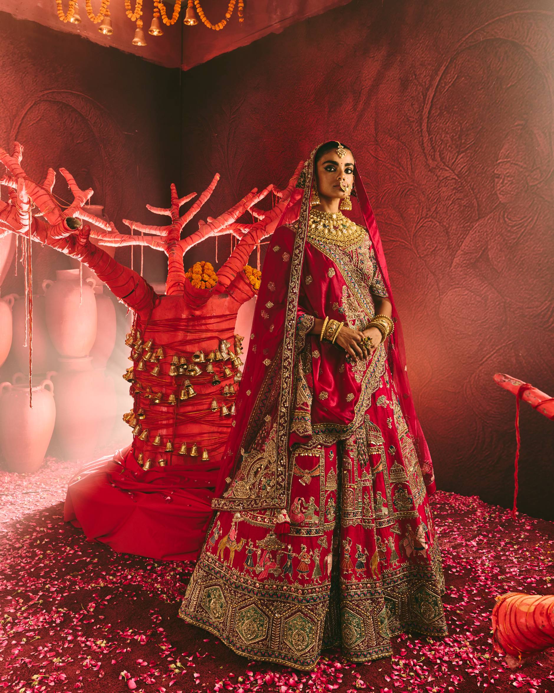 Tissue Ensemble With Zardozi Work – ANTARA