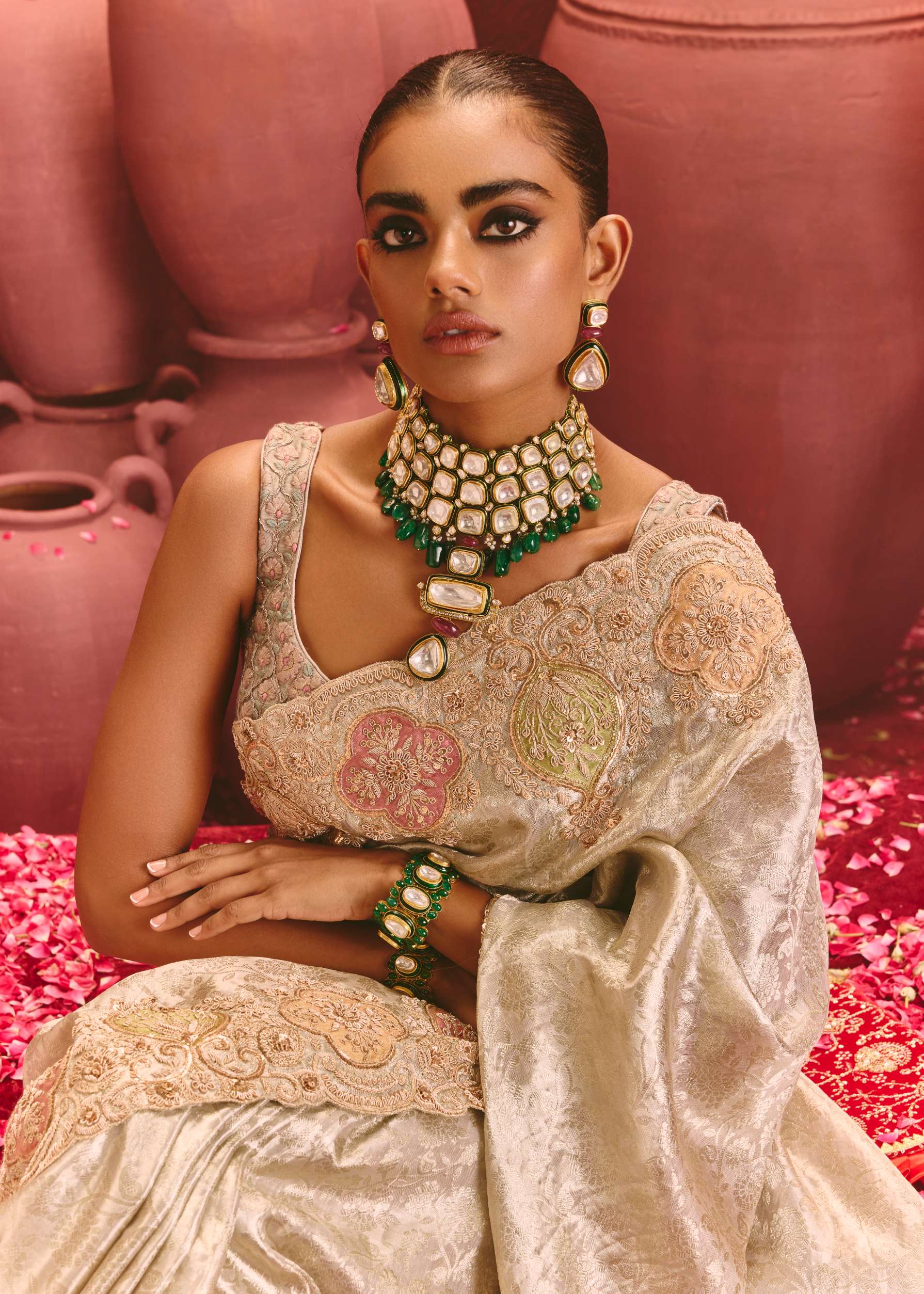 Saree With Zardozi Detailing – ANTARA