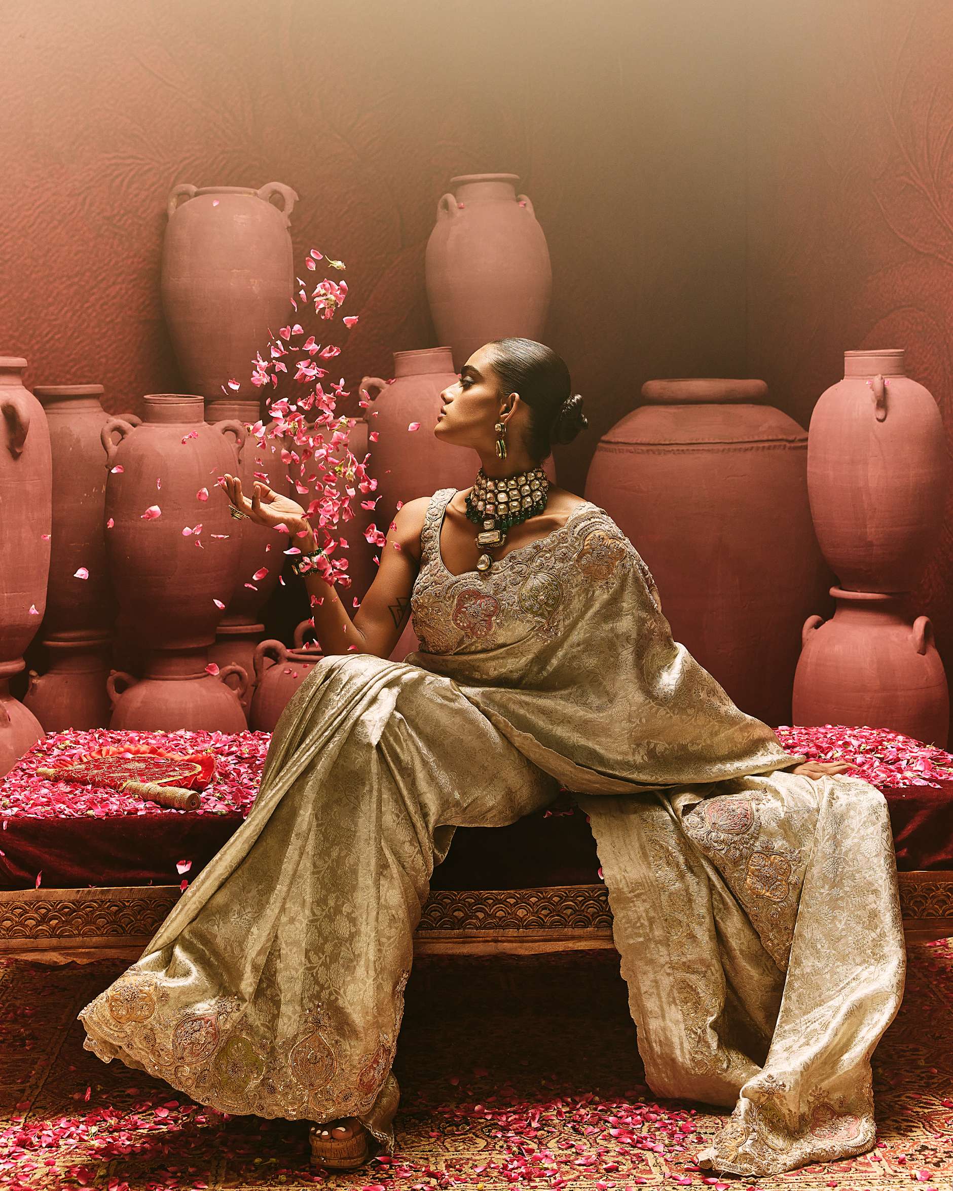 Saree With Zardozi Detailing – ANTARA