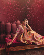 Zardozi Silk Saree In Pink Multi – ANTARA