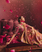 Zardozi Silk Saree In Pink Multi – ANTARA